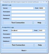 PostgreSQL IBM DB2 Import, Export & Convert Softwa screenshot